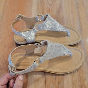 Sperry Women's Silver Sandals 7.5